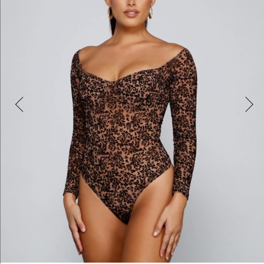 Velvet Print Bodysuit